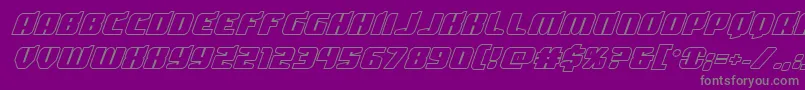 Spartacoboldout Font – Gray Fonts on Purple Background