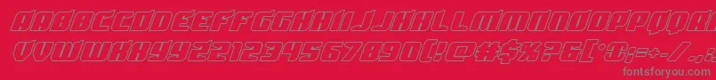 Spartacoboldout Font – Gray Fonts on Red Background