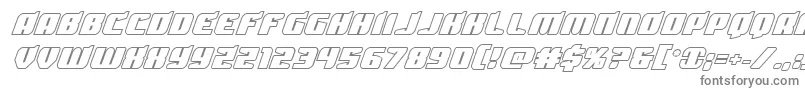 Spartacoboldout-fontti – harmaat kirjasimet valkoisella taustalla