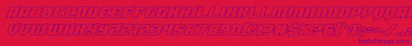Spartacoboldout Font – Purple Fonts on Red Background