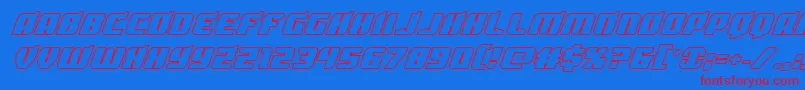 Spartacoboldout Font – Red Fonts on Blue Background
