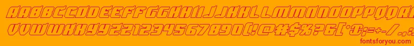 Spartacoboldout Font – Red Fonts on Orange Background