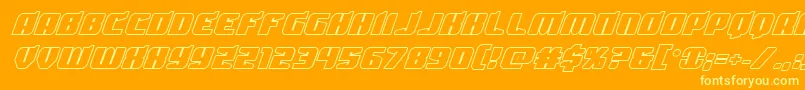 Spartacoboldout Font – Yellow Fonts on Orange Background