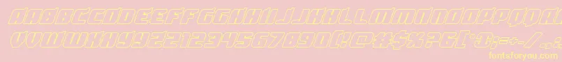 Spartacoboldout Font – Yellow Fonts on Pink Background