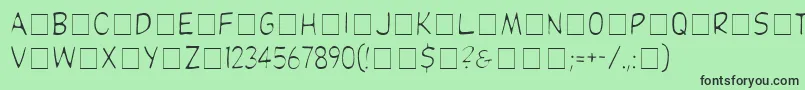 Weitere Informationen zur DibsDisplayCapsLightSsiLight-Schriftart DibsDisplayCapsLightSsiLight-Schriftart – Schwarze Schriften auf grünem Hintergrund