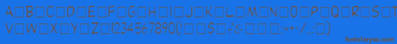 fuente DibsDisplayCapsLightSsiLight – Fuentes Marrones Sobre Fondo Azul