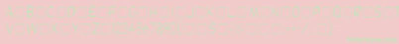 フォントDibsDisplayCapsLightSsiLight – ピンクの背景に緑の文字