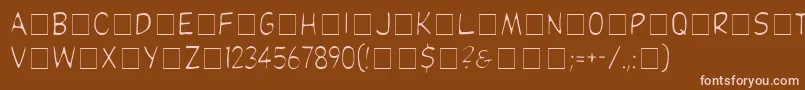 Шрифт DibsDisplayCapsLightSsiLight – розовые шрифты на коричневом фоне