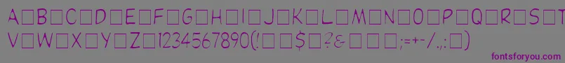 DibsDisplayCapsLightSsiLight Font – Purple Fonts on Gray Background