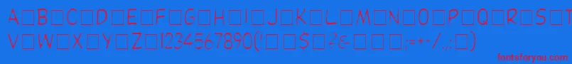 DibsDisplayCapsLightSsiLight Font – Red Fonts on Blue Background
