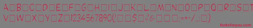 DibsDisplayCapsLightSsiLight Font – Red Fonts on Gray Background