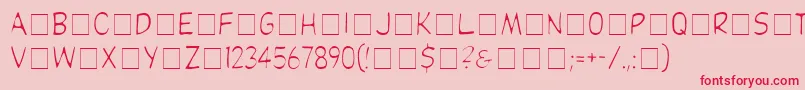 DibsDisplayCapsLightSsiLight Font – Red Fonts on Pink Background