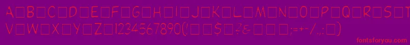 DibsDisplayCapsLightSsiLight Font – Red Fonts on Purple Background