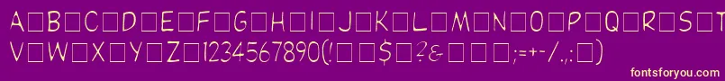 DibsDisplayCapsLightSsiLight Font – Yellow Fonts on Purple Background