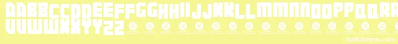 Botsmaticregulardemo Font – White Fonts on Yellow Background