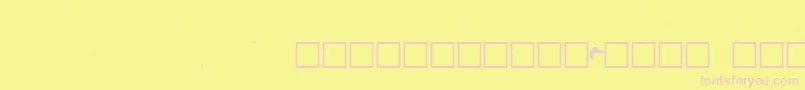 Czcionka Caroleschunk – różowe czcionki na żółtym tle