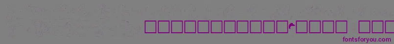 Шрифт Caroleschunk – фиолетовые шрифты на сером фоне