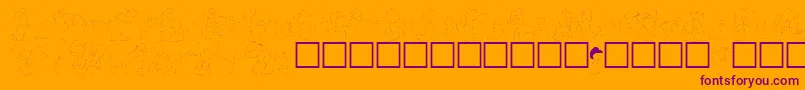 Caroleschunk Font – Purple Fonts on Orange Background