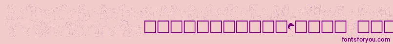 Caroleschunk-Schriftart – Violette Schriften auf rosa Hintergrund