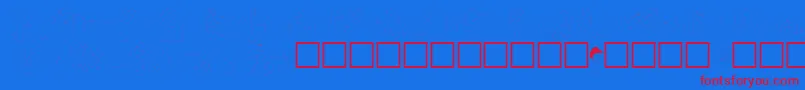 フォントCaroleschunk – 赤い文字の青い背景