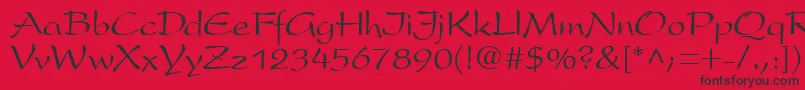 fuente PremiseRegular – Fuentes Negras Sobre Fondo Rojo