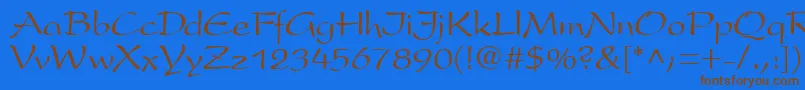 PremiseRegular Font – Brown Fonts on Blue Background