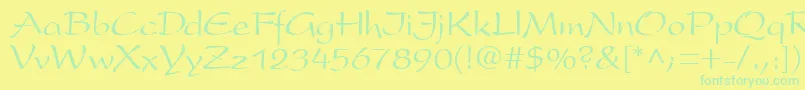 Police PremiseRegular – polices vertes sur fond jaune