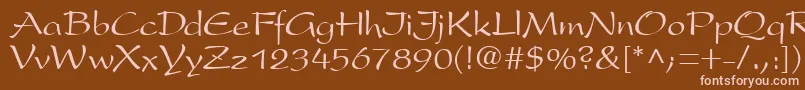 PremiseRegular Font – Pink Fonts on Brown Background