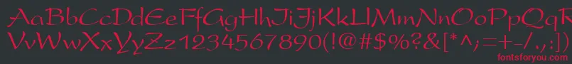 PremiseRegular Font – Red Fonts on Black Background