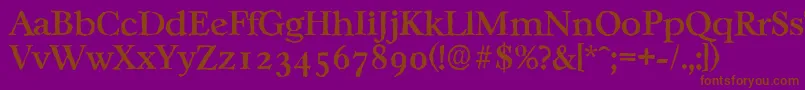 CasablancaantiqueMediumRegular Font – Brown Fonts on Purple Background