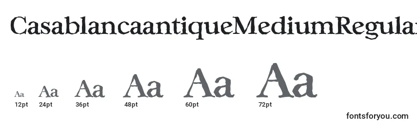 Größen der Schriftart CasablancaantiqueMediumRegular