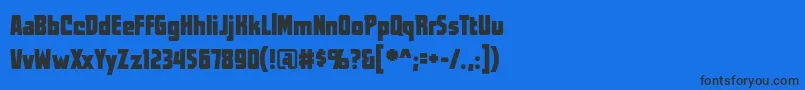 Worldsatwarbb Font – Black Fonts on Blue Background