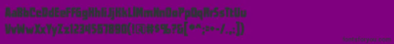 Шрифт Worldsatwarbb – чёрные шрифты на фиолетовом фоне