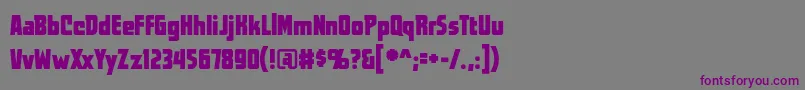 Шрифт Worldsatwarbb – фиолетовые шрифты на сером фоне