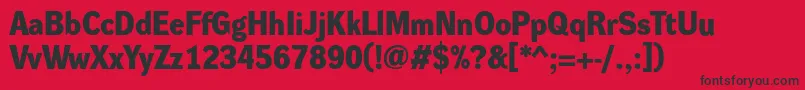 DynagroteskdBold Font – Black Fonts on Red Background