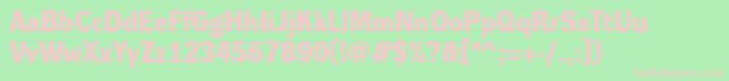 DynagroteskdBold Font – Pink Fonts on Green Background
