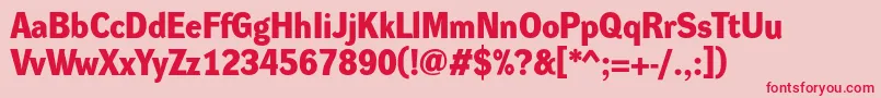 DynagroteskdBold Font – Red Fonts on Pink Background