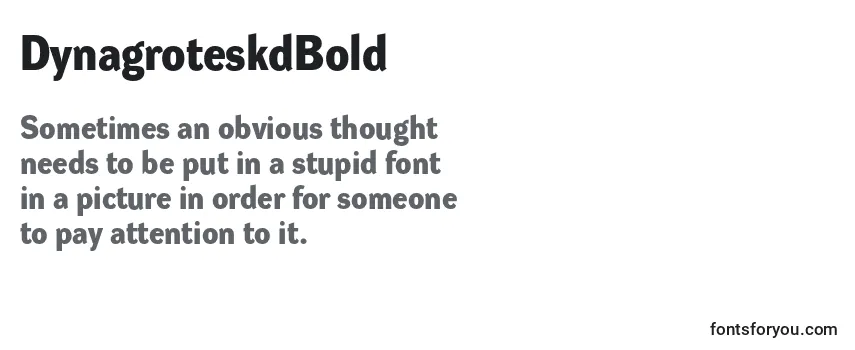 Review of the DynagroteskdBold Font