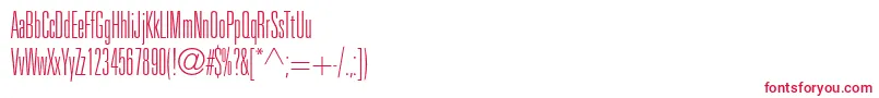 Partnerthinultracondensed-Schriftart – Rote Schriften auf weißem Hintergrund