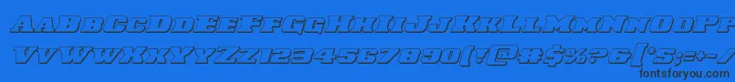 Шрифт Laredotrail3Dital – чёрные шрифты на синем фоне