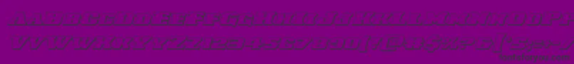 フォントLaredotrail3Dital – 紫の背景に黒い文字