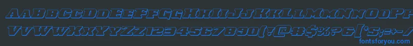 Laredotrail3Dital Font – Blue Fonts on Black Background