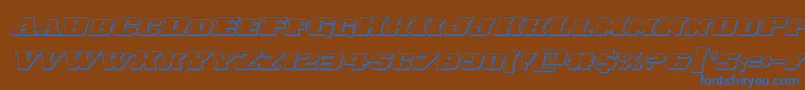 Laredotrail3Dital Font – Blue Fonts on Brown Background