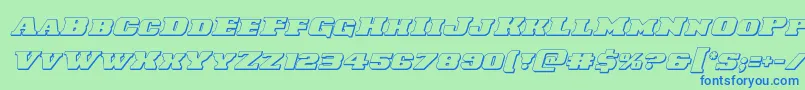 Laredotrail3Dital Font – Blue Fonts on Green Background