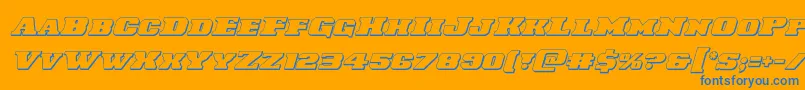 Laredotrail3Dital Font – Blue Fonts on Orange Background