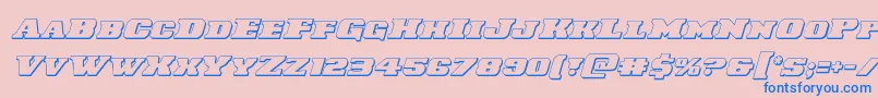 Laredotrail3Dital Font – Blue Fonts on Pink Background