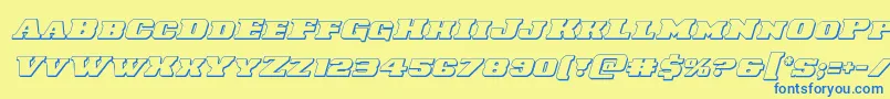 Laredotrail3Dital Font – Blue Fonts on Yellow Background