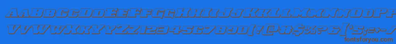Laredotrail3Dital Font – Brown Fonts on Blue Background