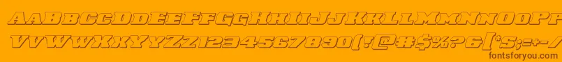 Laredotrail3Dital Font – Brown Fonts on Orange Background
