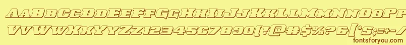 Laredotrail3Dital Font – Brown Fonts on Yellow Background